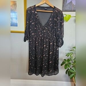 Torrid Sheer Celestial Shirt Dress 0